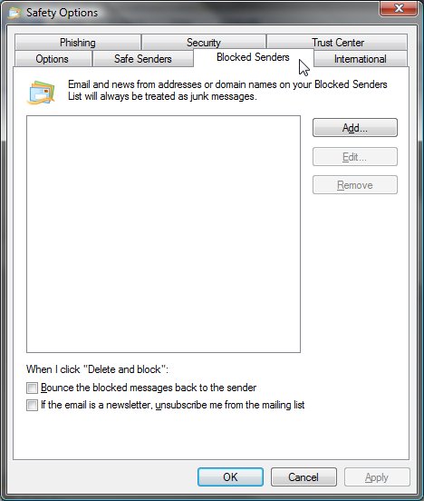 Windows 10 mail junk filter